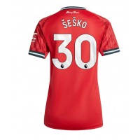 Stroje piłkarskie Manchester United Benjamin Sesko #30 Koszulka Podstawowej dla damskie 2025-26 Krótki Rękaw